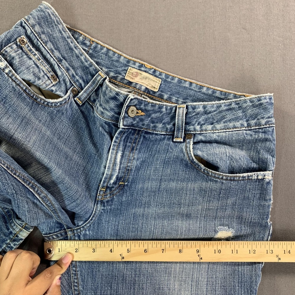 BKE Culture Long Jeans Men 32x33.5 Blue Bootcut Distressed Denim USA Medium Wash - Picture 11 of 16